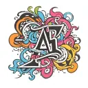 initial A and D tattoo design idea