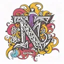 initial A and D tattoo design idea