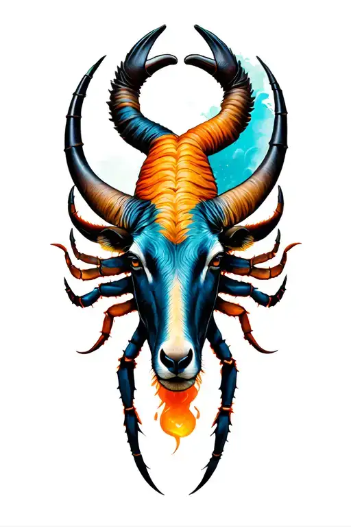 taurus and scorpio zodiac sign tattoo design idea