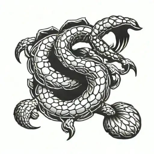 Scorpion Scales Greece style tattoo design idea