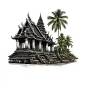 Create a tattoo that represents the tourists love for Cambodia and their way of living tattoo design idea