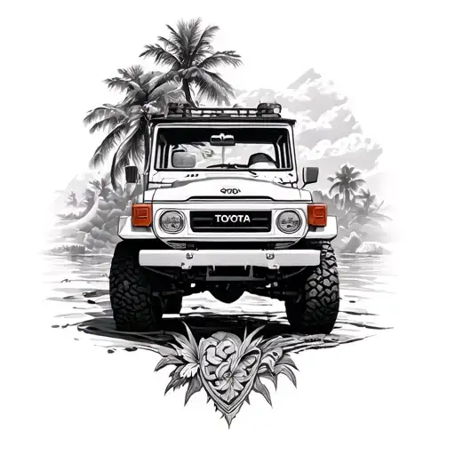 Toyota 78 Land Cruiser tattoo design tattoo design idea