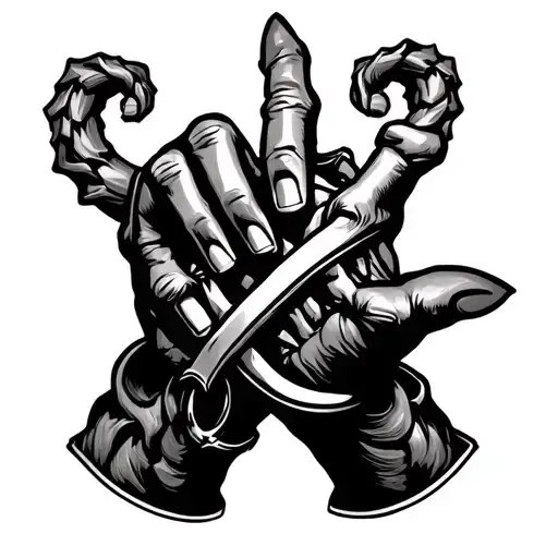 Bdsm strong for the hand with bdsm triskelion con notas tattoo design idea