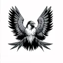 Native American thunderbird  tattoo design idea