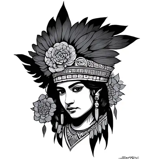 Zapotec tattoo design idea