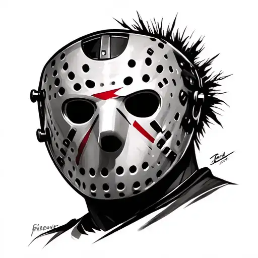freddy vs jason movie jason mask tattoo design idea