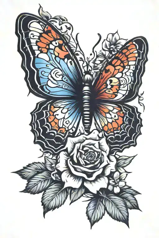Metamorphosis tattoo design idea