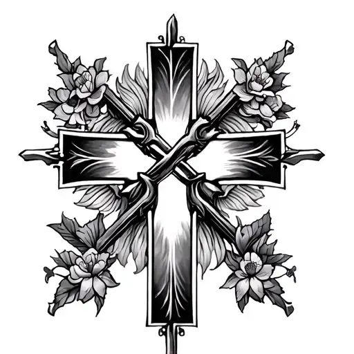 Japanese Christian Cross Tattoo tattoo design idea