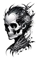 cyber sigilism tattoo design idea