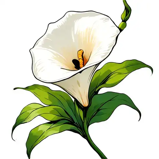 white calla lily 07-17-17 tattoo design idea