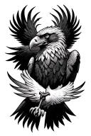 wedge tail eagle tattoo design idea