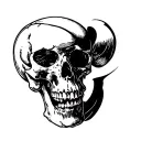 FUCK LOVE DEATH SKULL tattoo design idea