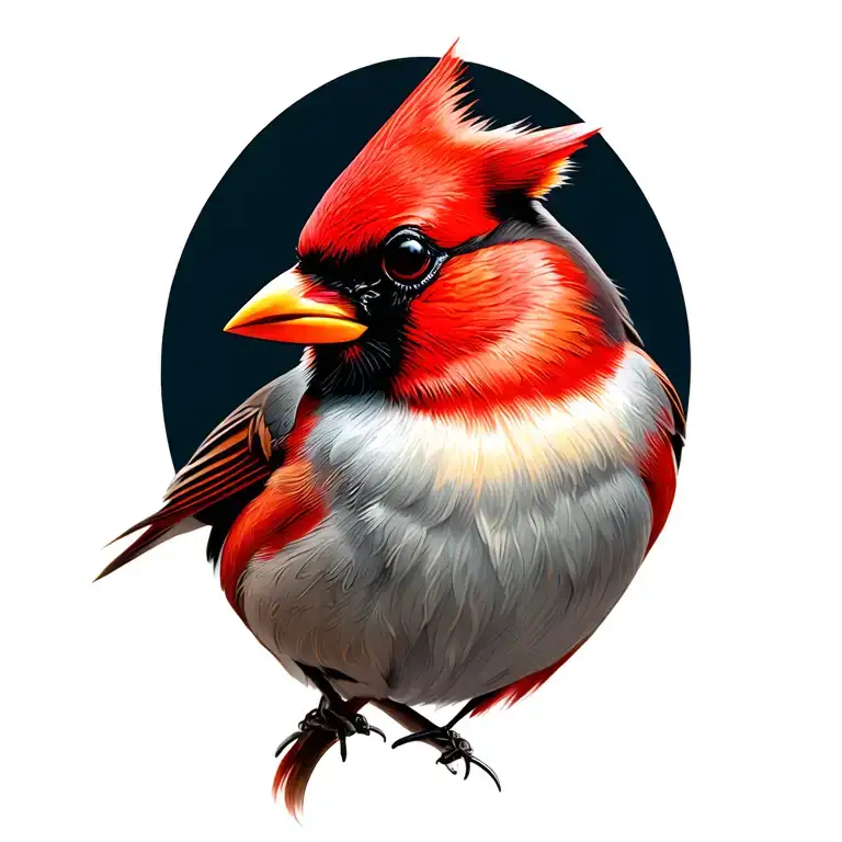 Cardinal tattoo design idea