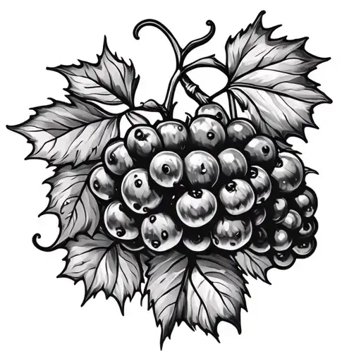 blackberry vine long abstract design tattoo design idea