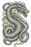 dragon reversible tattoo design idea