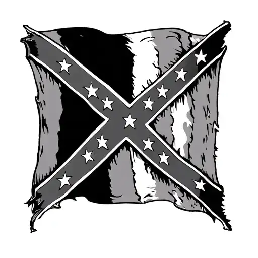 33rd Arkansas infantry confederate flag morphing tattoo design idea