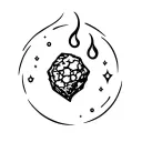flaming asteroid tattoo design idea