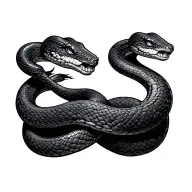 snake wrapped tattoo design idea