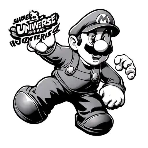 Super Mario Bros Universe tattoo design idea