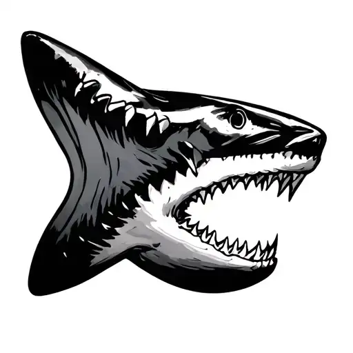 Shark Tooth tattoo design idea