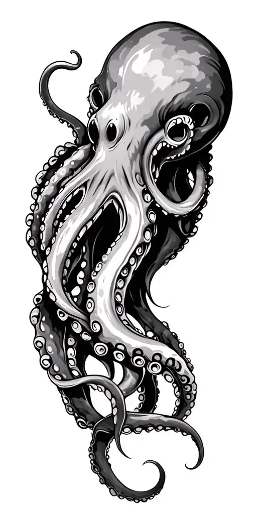 octopus tattoo bicep sleeve tattoo design idea