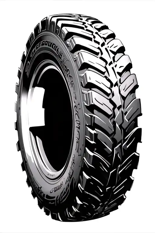 Grunge tire-tread vectors, repeatable textures, bold industrial patterns tattoo design idea