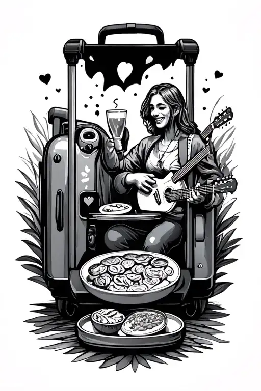 traveling, music, family, partying, love, God, gaming, foodie, tattoo design idea