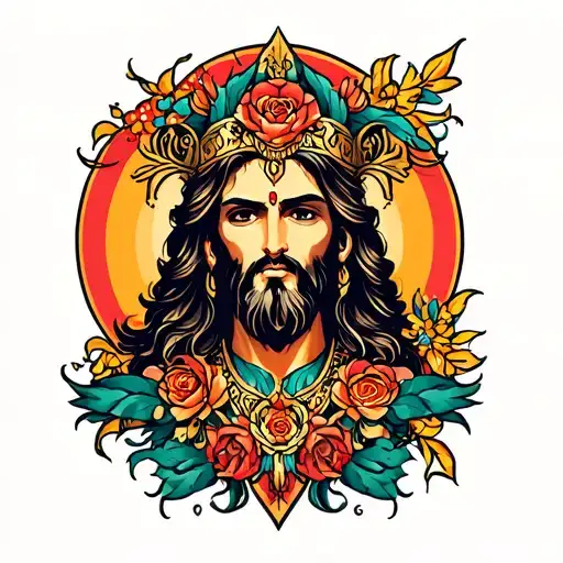 god and loyalty and respect  tattoo design idea