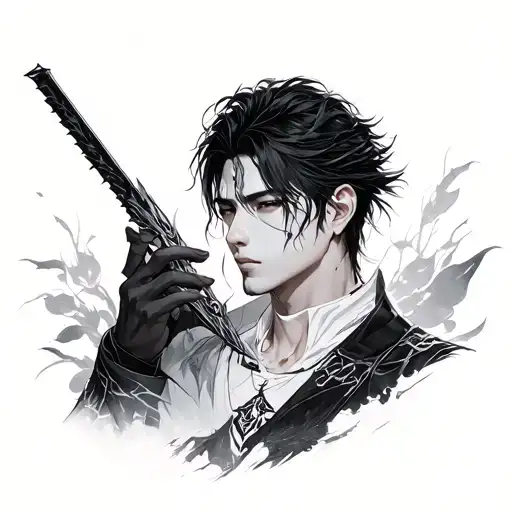 Solo Leveling Jin Woo tattoo design idea