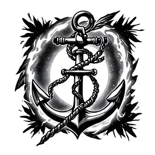 anchor, do not go gentle into that good night rage rage against the firing of the light  tattoo design idea