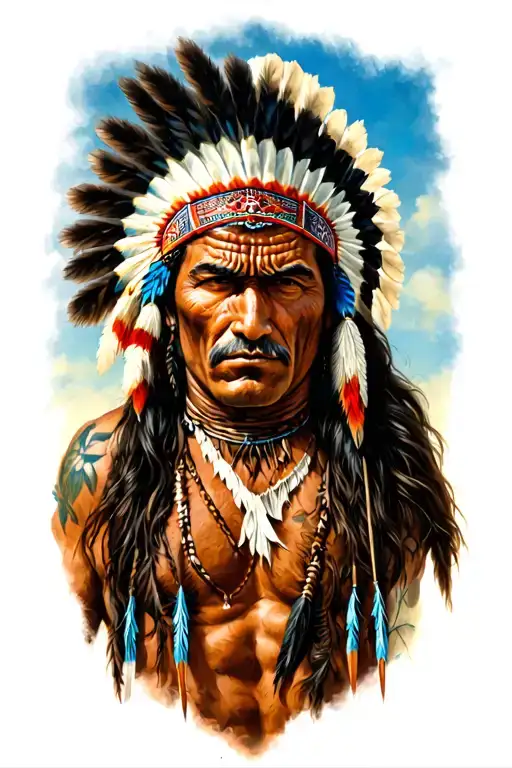 indian arrow tattoo design idea