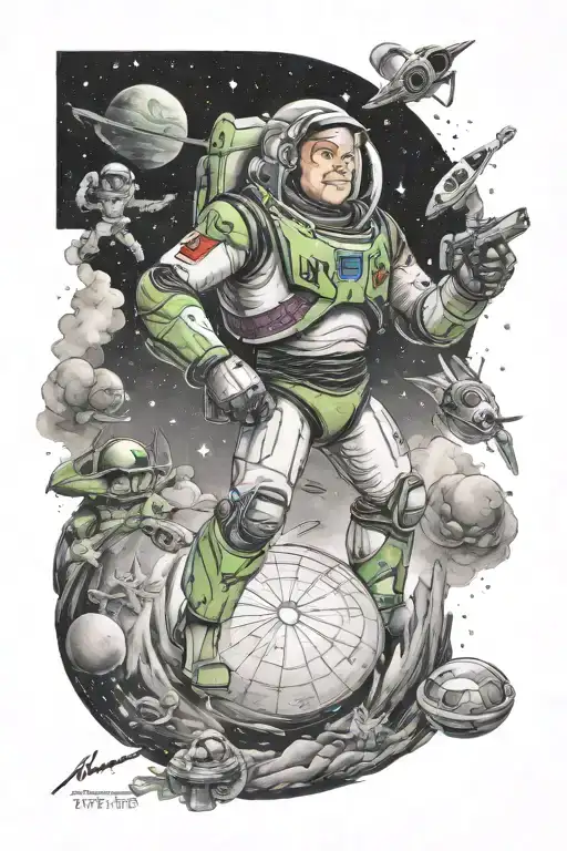 To Infinity And Beyond tattoo design idea