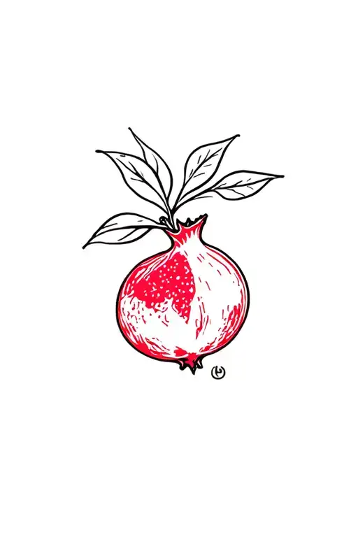 Pomegranate tattoo design idea