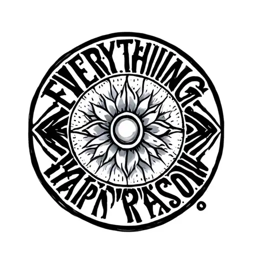 Symbol Everything Happens A Reason tattoo design idea