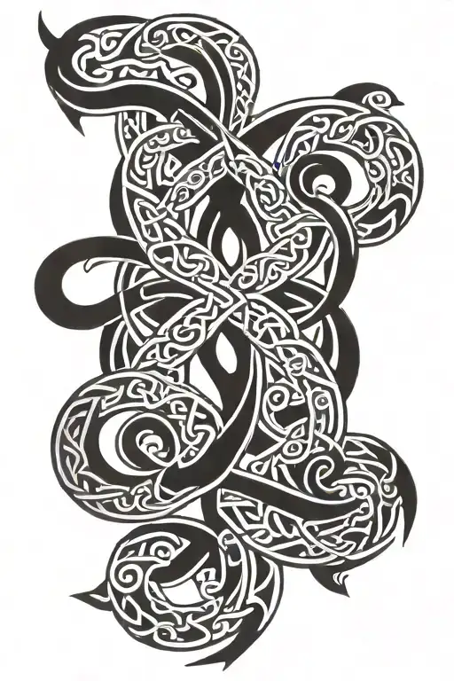 celtic knot into maori tattoo tattoo design idea