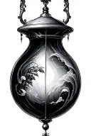 pendulum swinging tattoo design idea