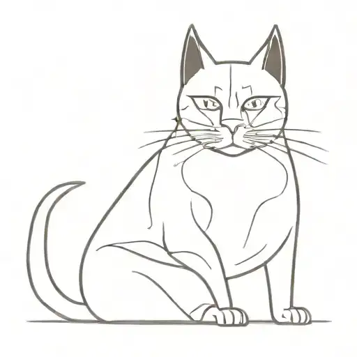 Cat with batman mask tattoo design idea