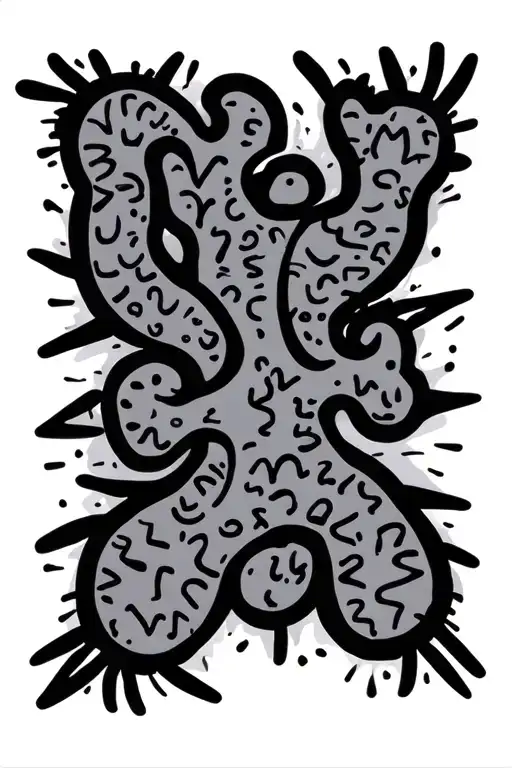 keith haring style tattoo design idea