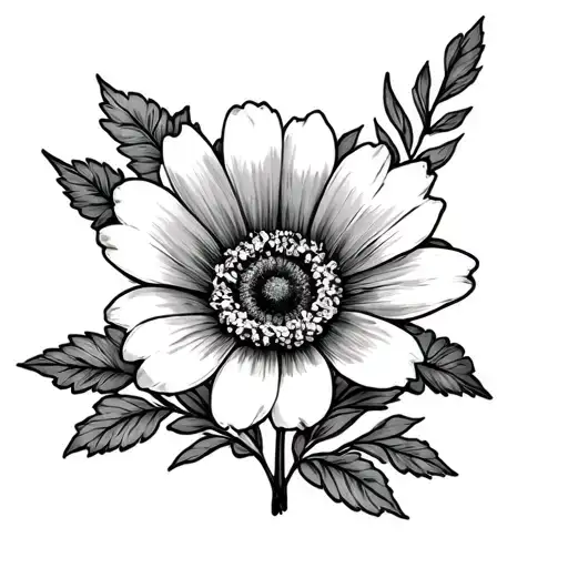 april birth flower 1993 written sign of Positivity tattoo design idea