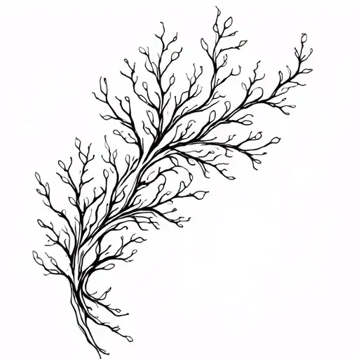 Flowing, soft organic lines like smoke or fluid nerves. Delicate, branching design with no harsh angles, inspired by nat tattoo design idea