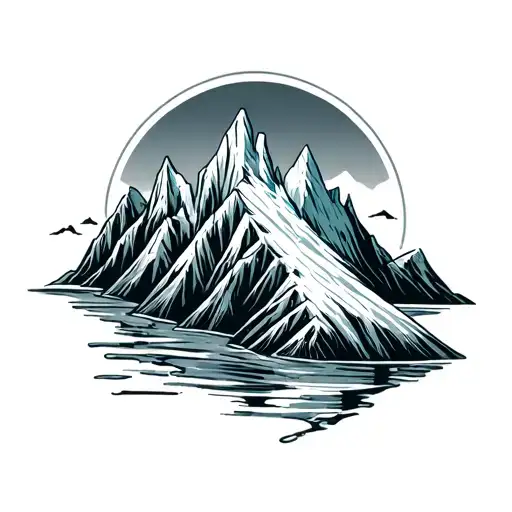 Glacier tattoo design idea