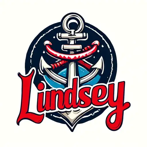 "Lindsey" anchor tattoo design idea