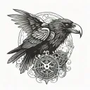 raven guard with beaky mask from warhammer 40k universe tattoo design idea