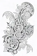 patch work back tattoo tattoo design idea