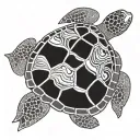 sea turtle tattoo design idea
