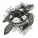 sea turtle tattoo design idea