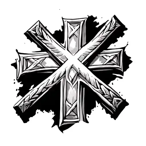 Jerusalem Cross tattoo design idea