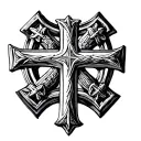 Jerusalem Cross tattoo design idea