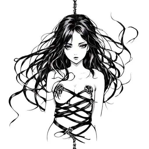 "bondage" "slave" "female" "bdsm" tattoo design idea