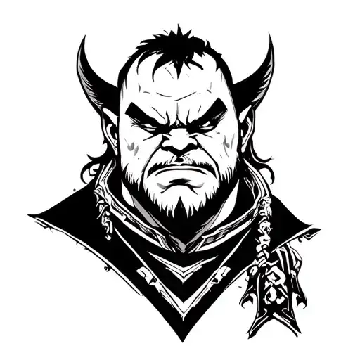 Pudge Dota 2 tattoo design idea